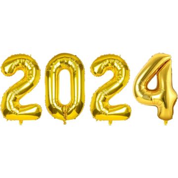 2024 folieballon goud nieuwjaar