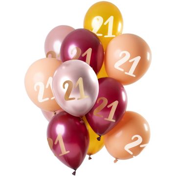 Ballon 21 jaar goud, oud roze