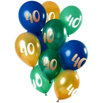 ballon 40 jaar blauw groen