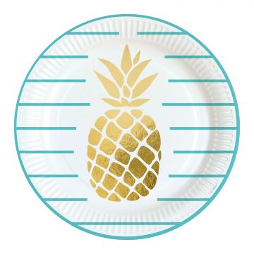 Bord Ananas tropical 8 stuks