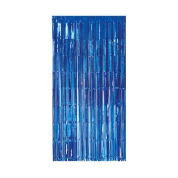 Deurgordijn blauw