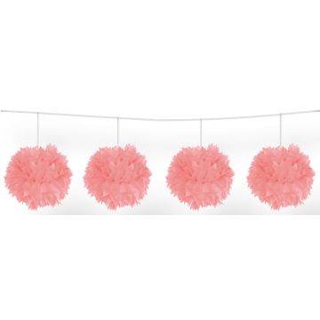 Pompom roze slinger