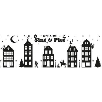 Raamsticker Sint en Piet