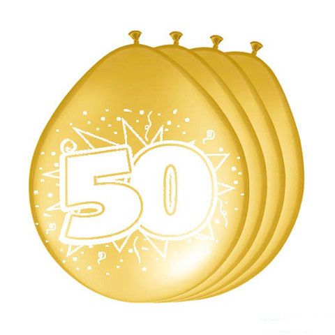 50 jaar Getrouwd Folie Ballonnen Goud - Gouden Huwelijk